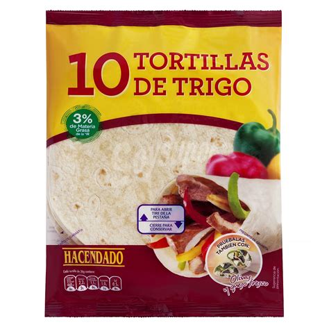 Hacendado Tortillas Mejicanas De Trigo Paquete Unidades Gramos