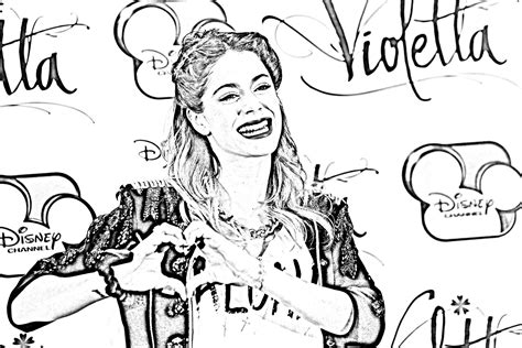 Martina stoessel coeur Coloriages de Violetta faciles à imprimer pour