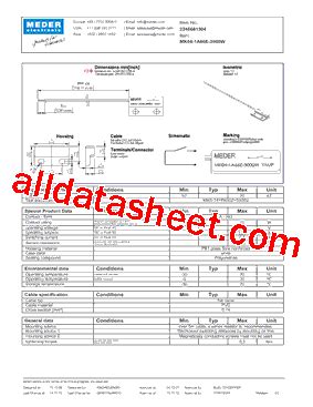 MK041A66E3000W Datasheet PDF Meder Electronic