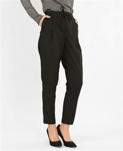 Pantalon Carotte Noir 140485899a08 Pimkie