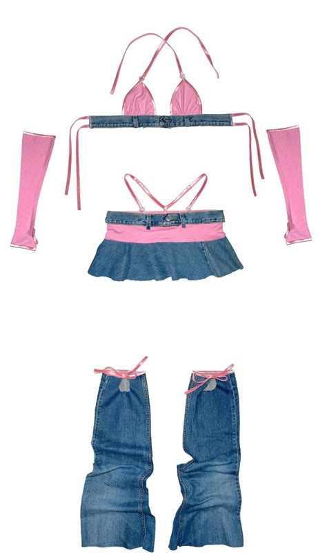 Super Cute Y2K Reworked MINI SKIRT Denim Set Is Made Out Of Vintage