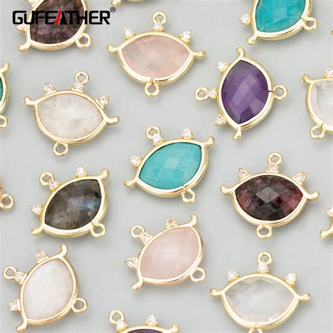 Gufeather Md Jewelry Accessories K Gold Plated Copper Natural Stone