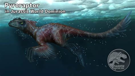 Pyroraptor Swimming In Ice In Jurassic World Dominion ไดโนเสาร์