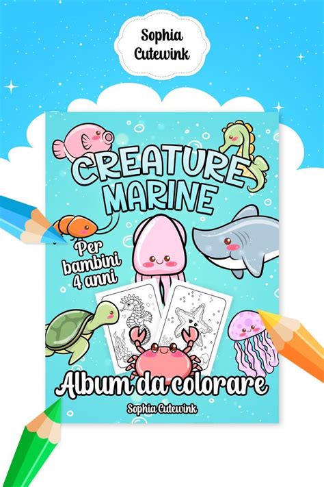 Creature Marine Album Da Colorare Per Bambini Libri Da Colorare