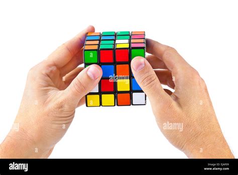 Rubik Cube Hands Hi Res Stock Photography And Images Alamy