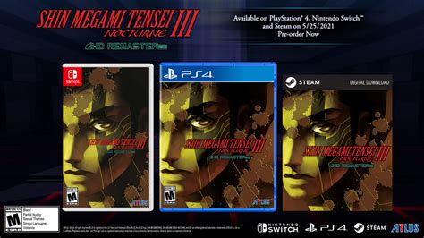 Shin Megami Tensei Iii Nocturne Hd Remaster Game Editions Samurai