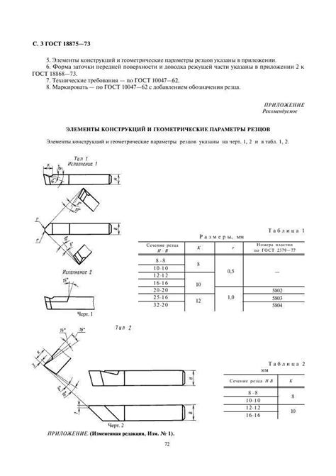Фасонный токарный резец: виды, ГОСТ, маркировка, чертежи