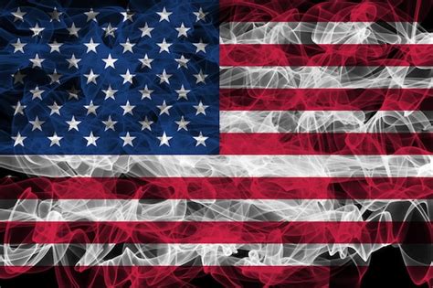 Premium Photo Usa Smoke Flag On Black Background Usa Flag