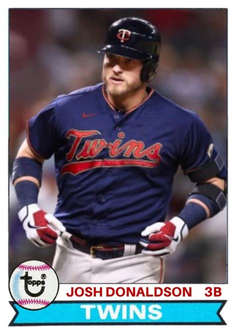 Josh Donaldson Twins 1979 Topps design | Twins baseball, Minnesota ...