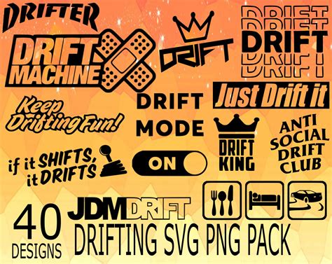 Drifting Svg Png Design Bundle Cricuit Design Pack Drift Svg Etsy