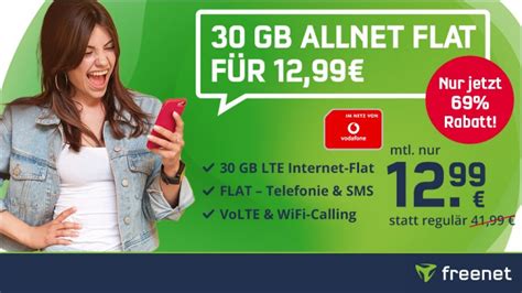 Freenet Allnet Flat Mit Gb F R Euro Monatlich Tarif You De