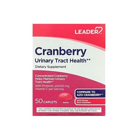 Leader Cranberry Urinary Tract Health Capsules 50 Count