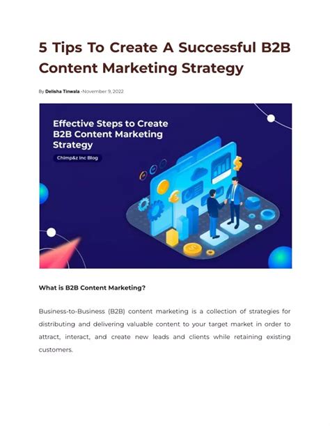 Ppt 5 Tips To Create A Successful B2b Content Marketing Strategy