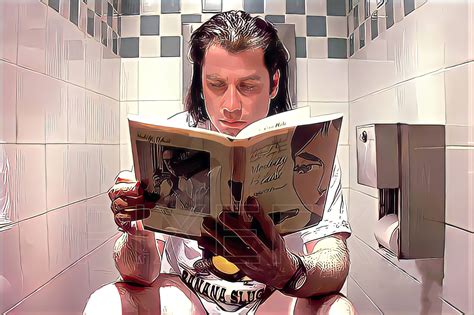 Vincent Vega Toilet Scene Pulp Fiction Poster Designed Sold By A