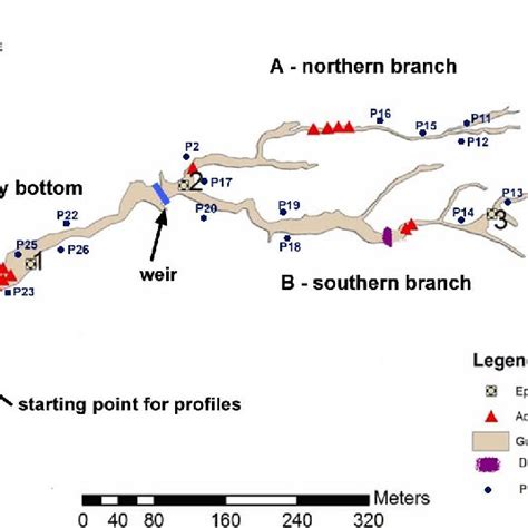 contour map   gully erosion site  gully profile transect
