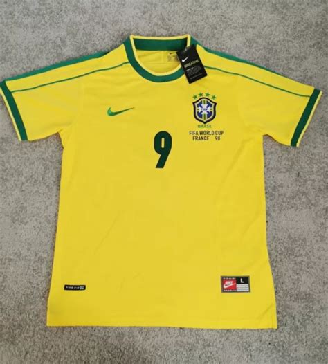 Maglietta Nike Retro Brasile Coppa Del Mondo Francia Ronaldo R