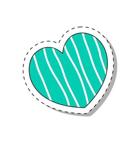 Premium Vector Blue Heart Sticker