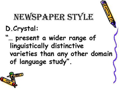 Newspaper Style Journalistic Style Newspaper Style