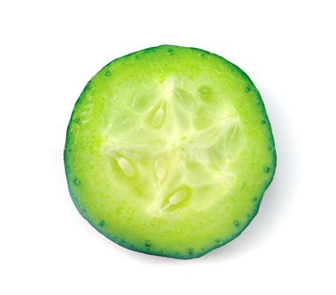 Fresh Cucumber Slice Stock Image Image Of Healthy White 24229433