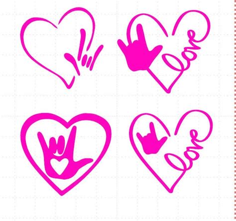 ASL Love SVG DOWNLOAD - Etsy