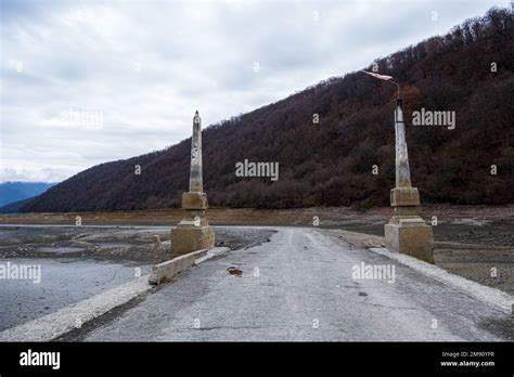 Ananuri, Georgia : 20-11-2022 : Landscape of Aragvi River, and its old ...