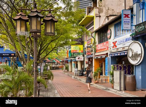 Shops And Restaurants On Boat Quay Singapore Early In The Day Before