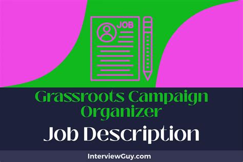 Grassroots Campaign Organizer Job Description Updated For 2025