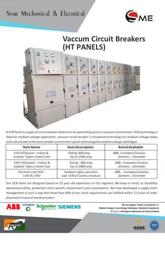 11 Kv Vcb Panel Crompton Greaves At 200000 Piece Crompton Greaves