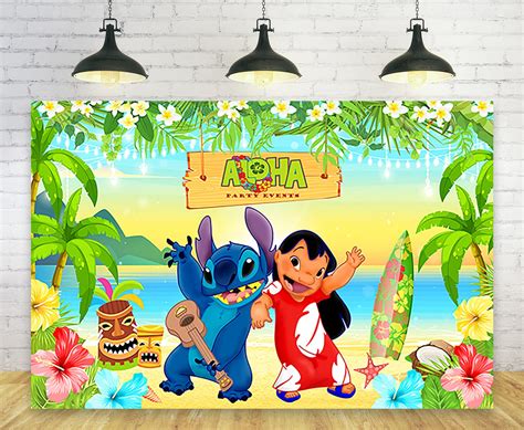 Buy Hawaii Tropical Luau Backdrops for Lilo and Stitch Birthday Party ...