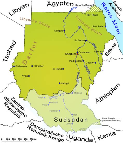 Sudan Geografie Landkarte Länder Sudan Goruma