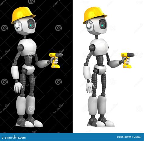 Robot Builder With Pliers Royalty Free Stock Image
