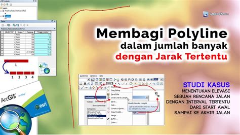 Cara Membagi Polyline Dengan Jarak Tertentu Pada Arcgis Youtube