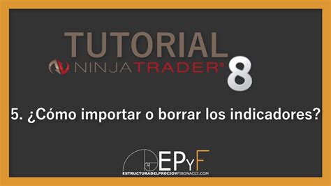 Tutorial Ninjatrader C Mo Importar O Borrar Los Indicadores