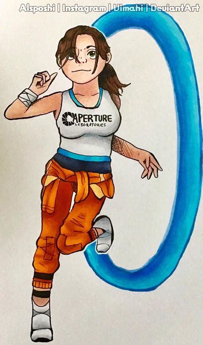 Chell Portal 2 Fanart By Vimahi On Deviantart