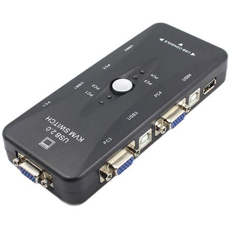 4 Portowy Przełącznik KVM Switch VGA USB 2 0 FullHD