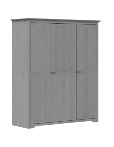 Armoire Grise 3 Portes En Pin Massif Dressing Gris Armoire Chambre