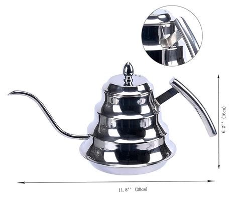 Yaekoo L Stainless Steel Coffee Drip Kettle Gooseneck Stainless