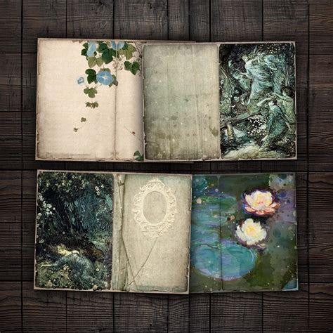 Fairy Tale Junk Journal Pages Printable Fairies Kit For Journals