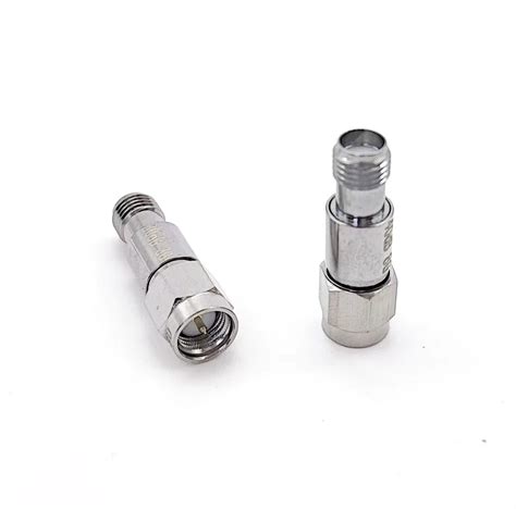 DC 6G Stainless Steel Sma Male To Sma Female 2W RF Fixed Attenuator 1