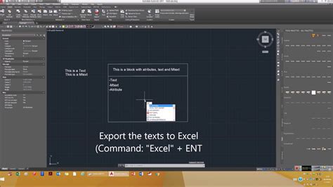 How To Export AutoCad Text Mtext And Atributes To Excel YouTube