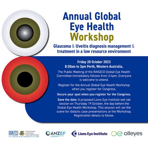 Expansion Of Support For Global Eye Health Workshop Speakers At Ranzco