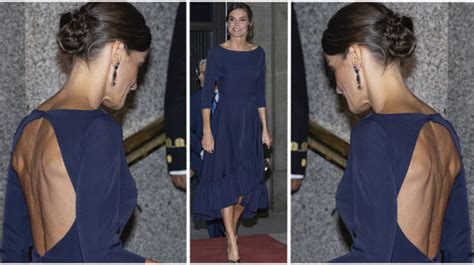 La reina Letizia sorprende con un espectacular diseño de espalda al