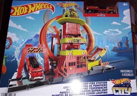 HOT WHEELS CITY Super Loop Fire Station Playset 1 Toy Car 22 99 PicClick UK