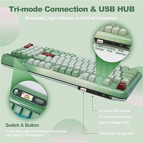 Snapklik KZZI Z98 Mechanical Keyboard Hot Swap Gasket Wireless Gaming Keyboard