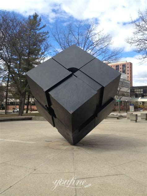 Advanced Metal Rubik’s Cube Sculpture Outdoor Decor - YouFine