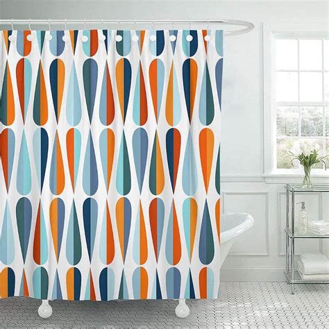 Glamor Up Your Bathroom With 5 Mid Century Modern Shower Curtain