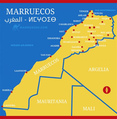 Mapa Marruecos • Donde Queda Marruecos