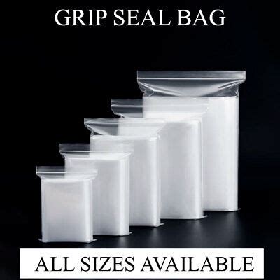 Grip Seal Bags Self Resealable Grip Poly Plastic Clear Mix S To L All