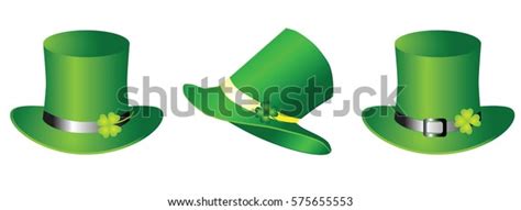 St Patricks Hat Set Vector Image Stock Vector Royalty Free 575655553