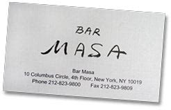 Restaurant Review: Bar Masa, New York City : Vinography